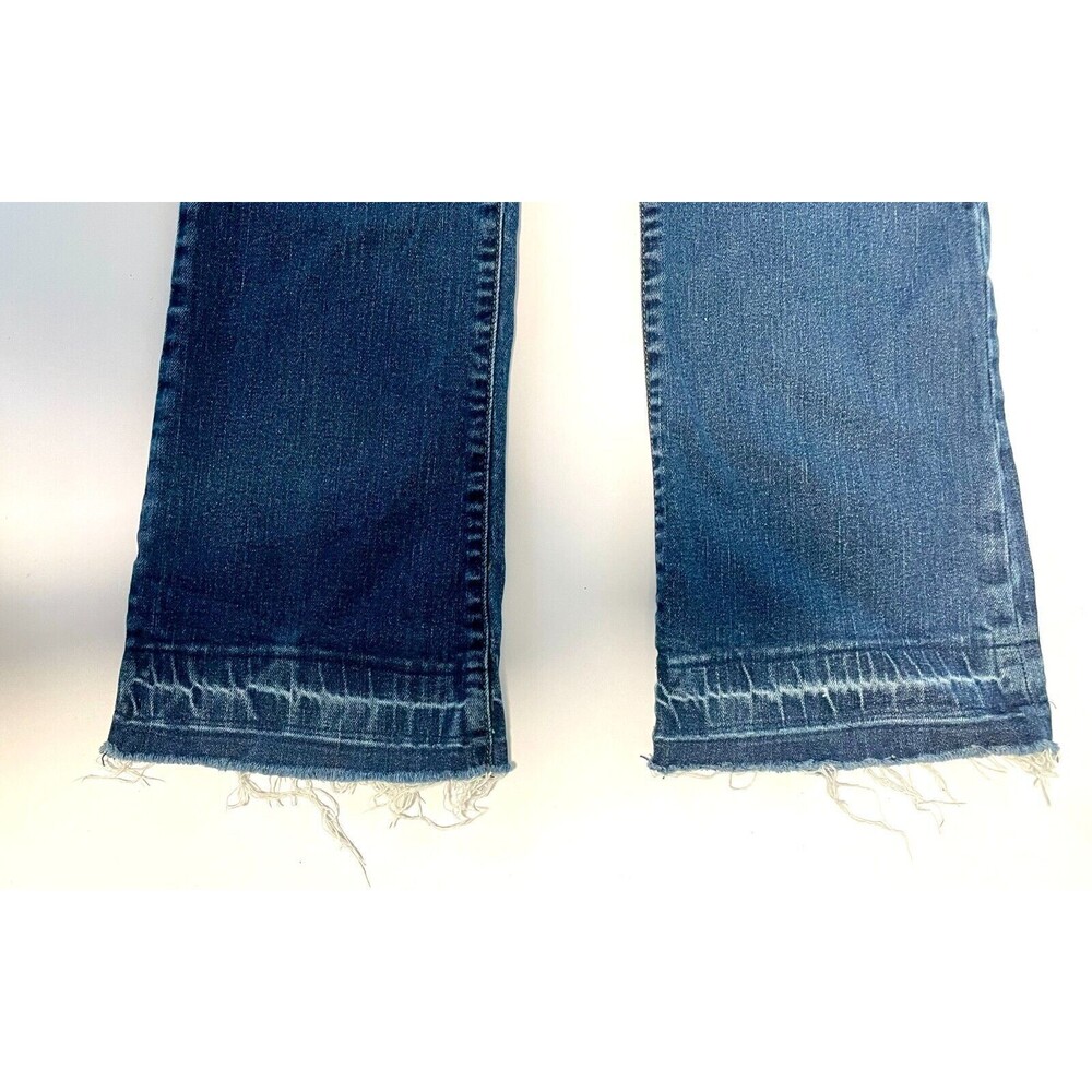 Lauren Jeans Co Ralph Lauren Bootcut Jeans Blue Denim Frayed Hem Women's Size 2 - Picture 3 of 10